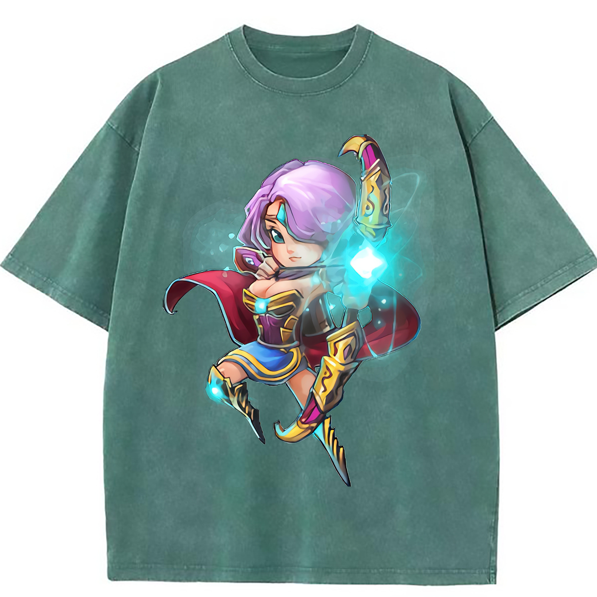 （画像用） リーグ・オブ・レジェンド League of Legends LOL 綿100% ヴィンテージ風 半袖Tシャツ（フロントプリント）